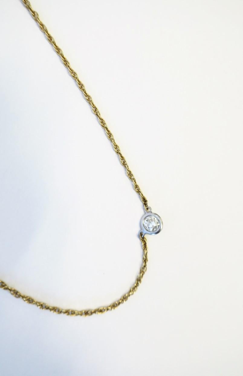 Collar de oro Diamantes por metros Corte europeo antiguo en venta