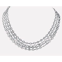 Diamonds by the Yard Necklace Approximate 70 Carat Platinum and Diamond Chain