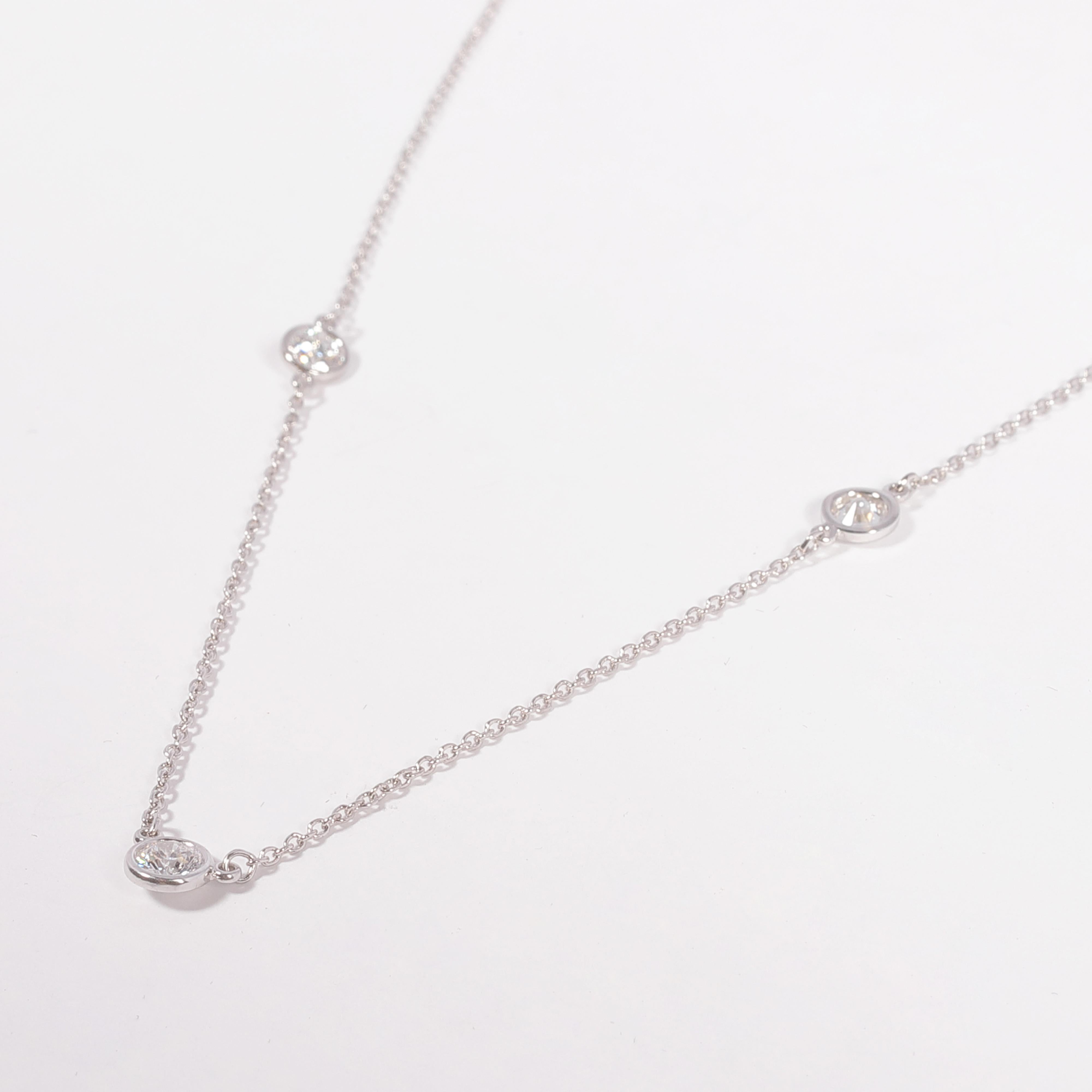 Diamonds by the Yard Necklace by Elsa Peretti for Tiffany & Co. In Good Condition In Dallas, TX