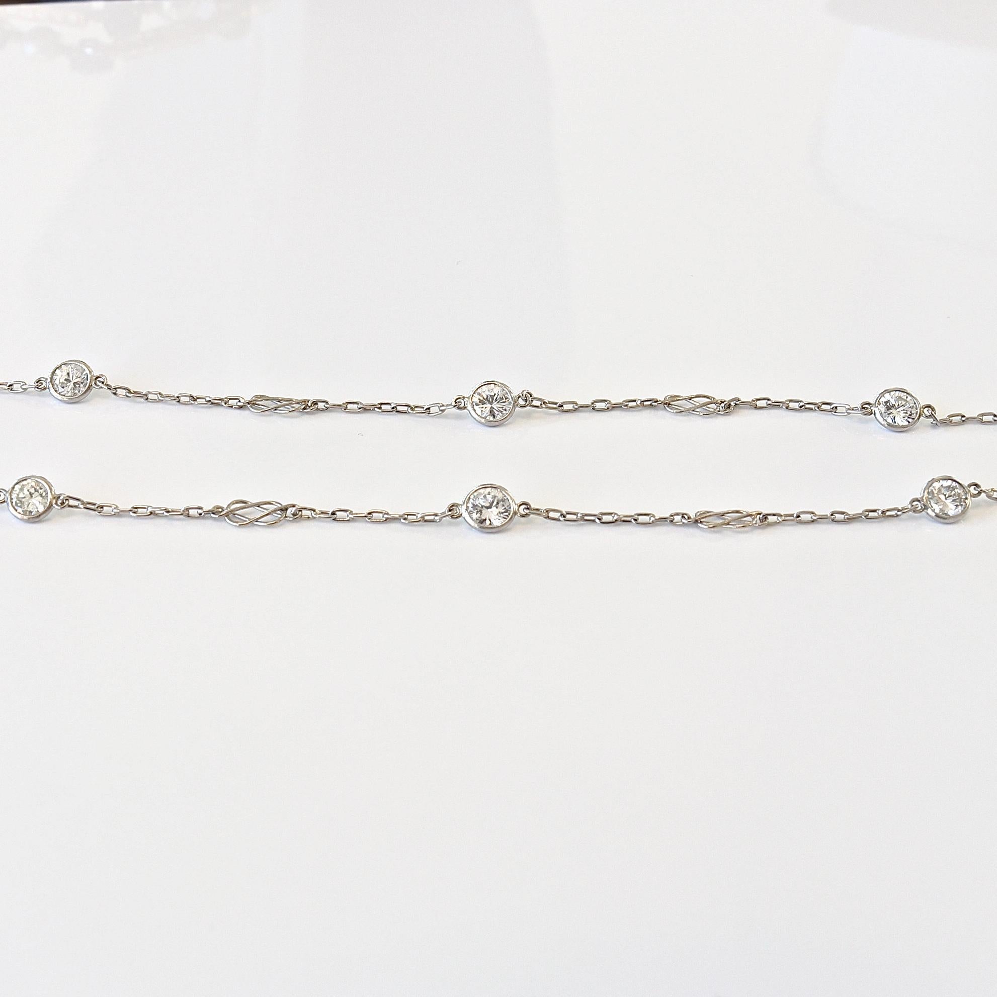 Diamonds by the Yard Platinum Chain In New Condition In Beverly Hills, CA