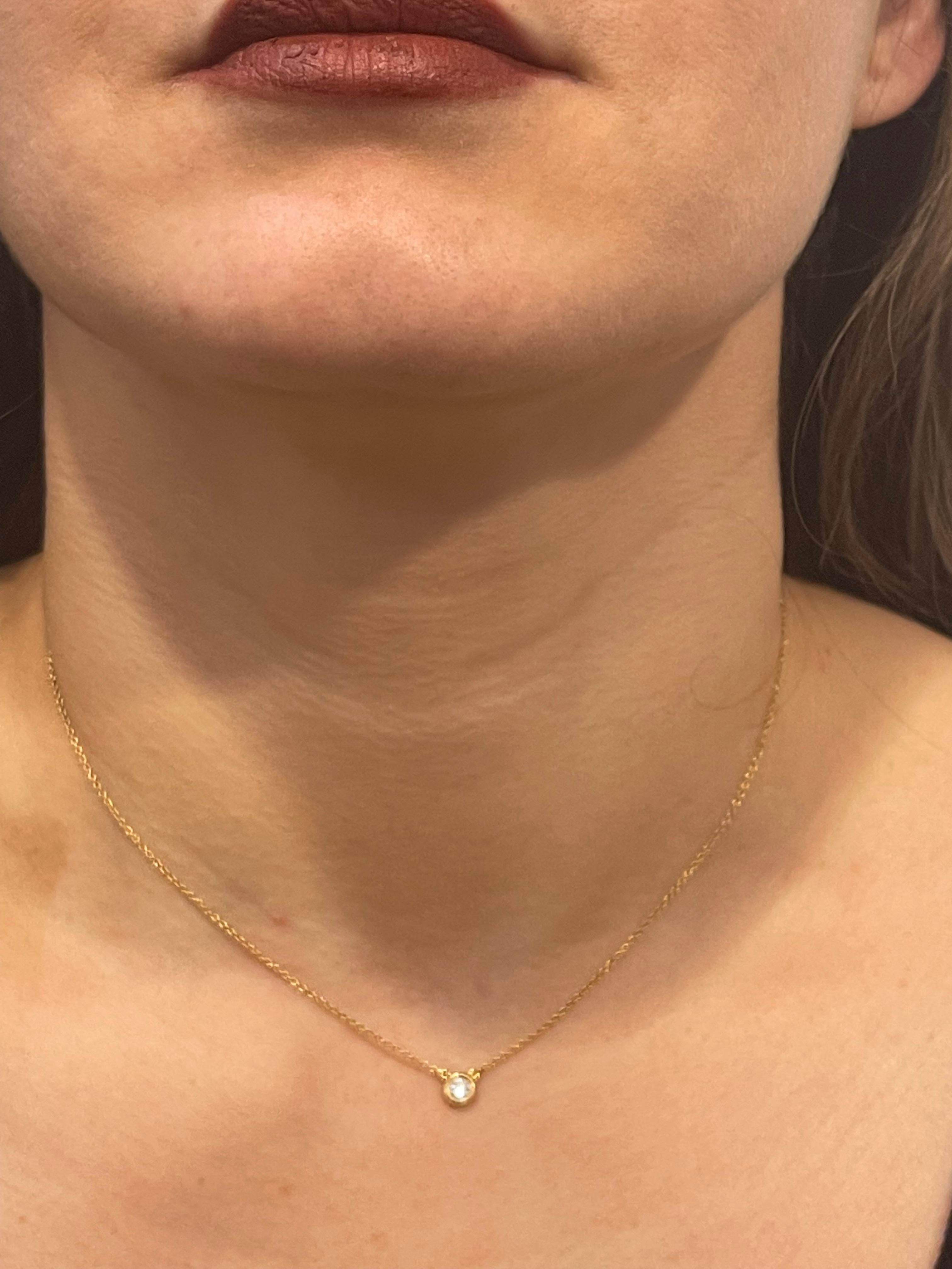 Diamonds by the Yard - Ciondolo con diamante singolo in oro giallo di Elsa Peretti T&Co. in vendita 4