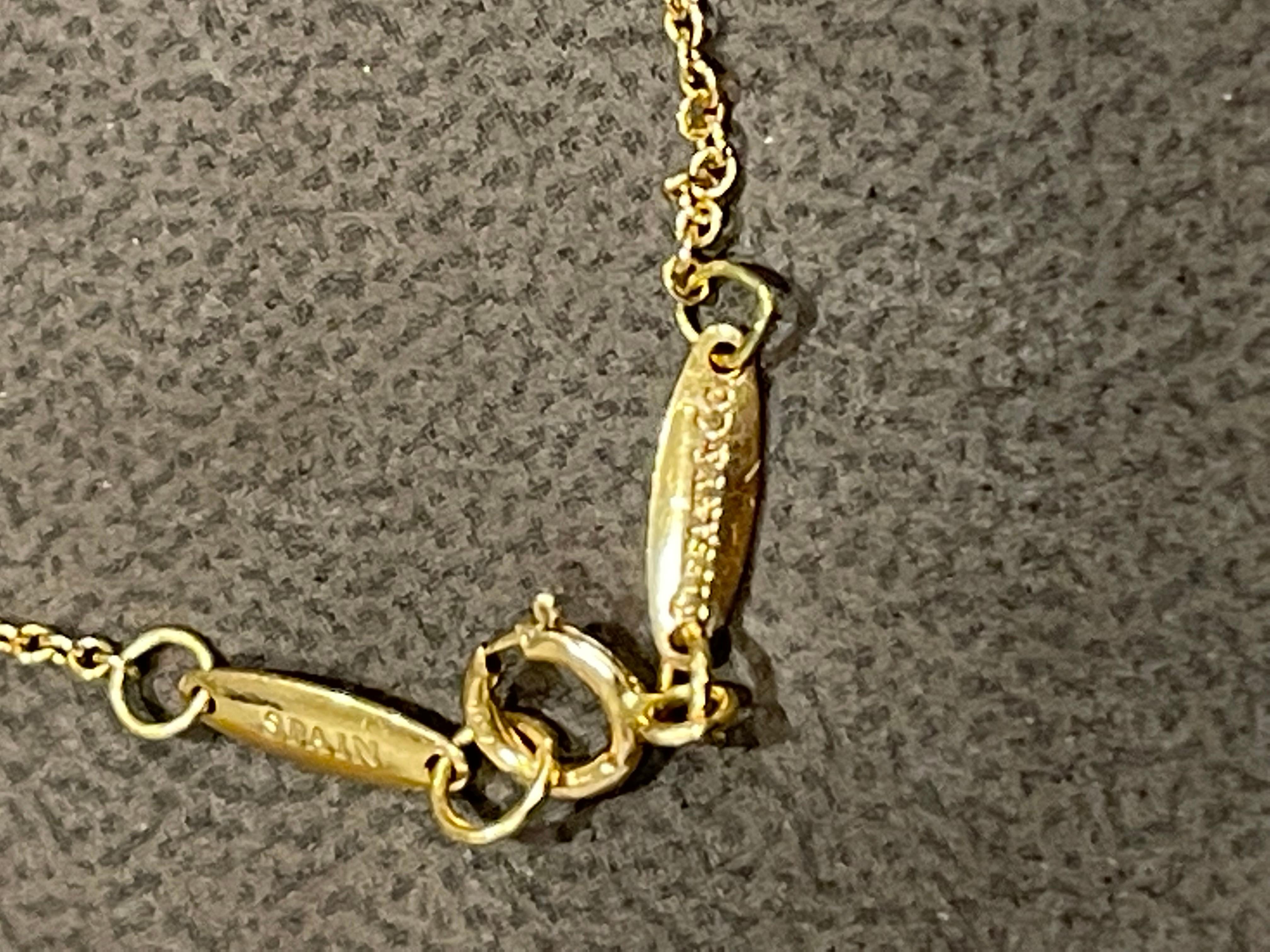 Diamonds by the Yard Single Diamond Pendant in Yellow Gold by Elsa Peretti T&Co For Sale 6