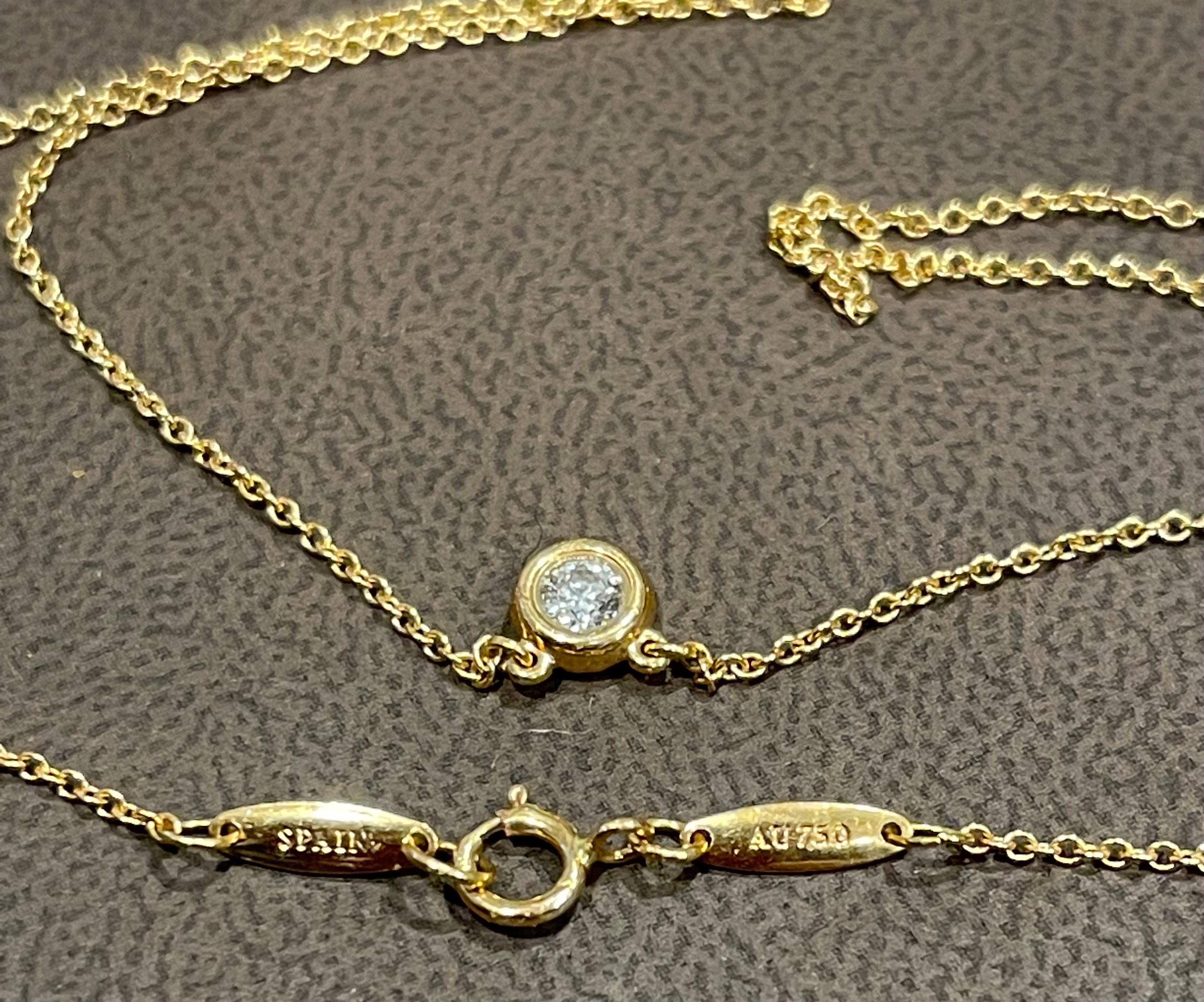 Diamonds by the Yard - Ciondolo con diamante singolo in oro giallo di Elsa Peretti T&Co. in vendita 6