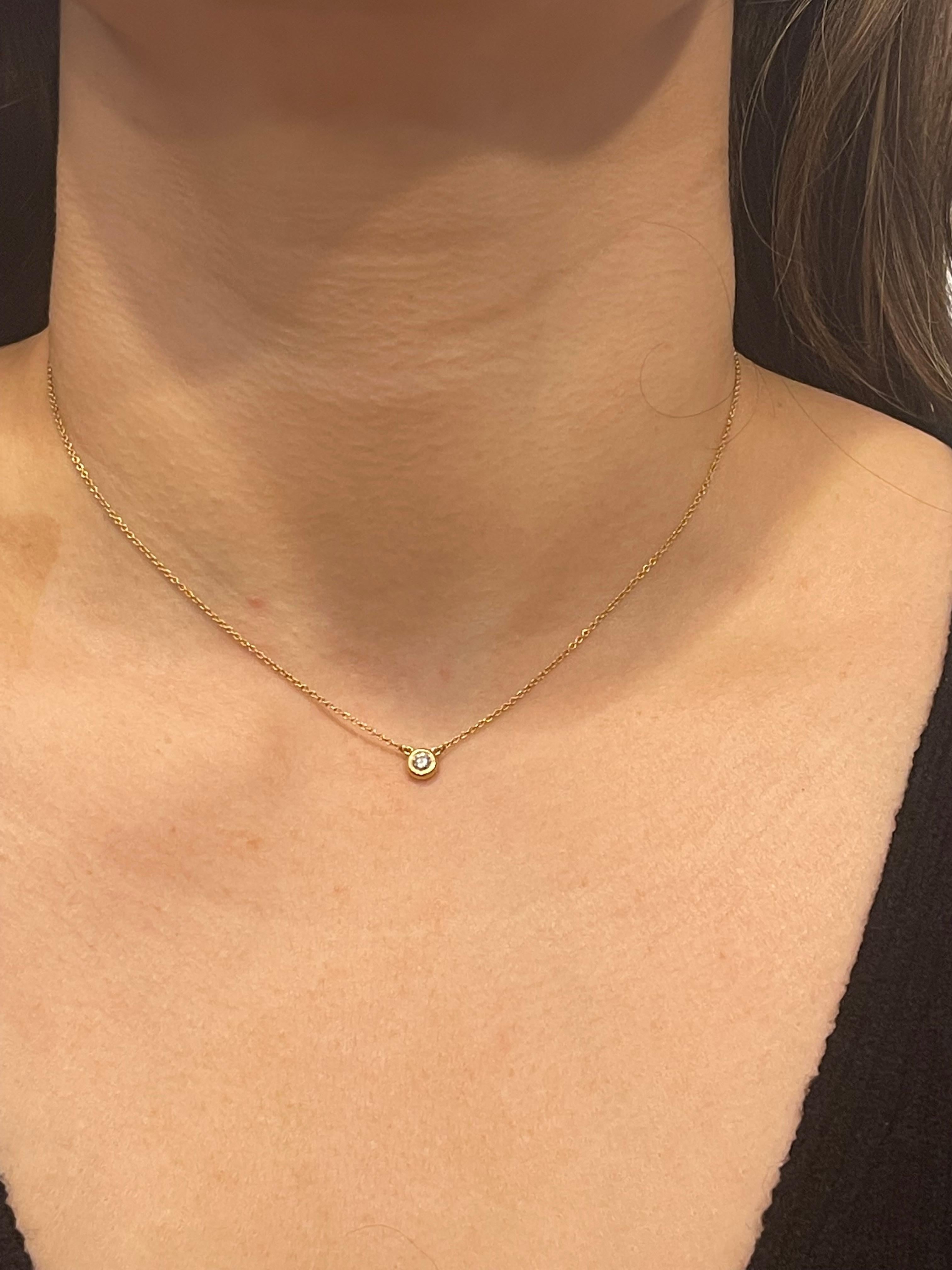 Diamonds by the Yard - Ciondolo con diamante singolo in oro giallo di Elsa Peretti T&Co. in vendita 7