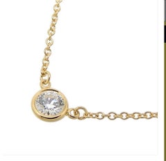 Diamonds by the Yard Single Diamond Pendant in Yellow Gold by Elsa Peretti T&Co