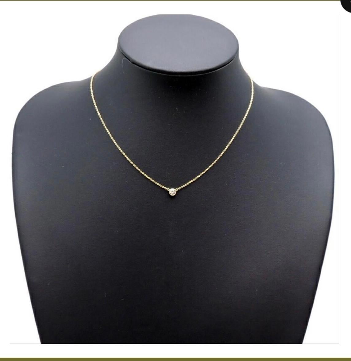 Diamonds by the Yard Single Diamond Pendant in Yellow Gold by Elsa Peretti T&Co 2