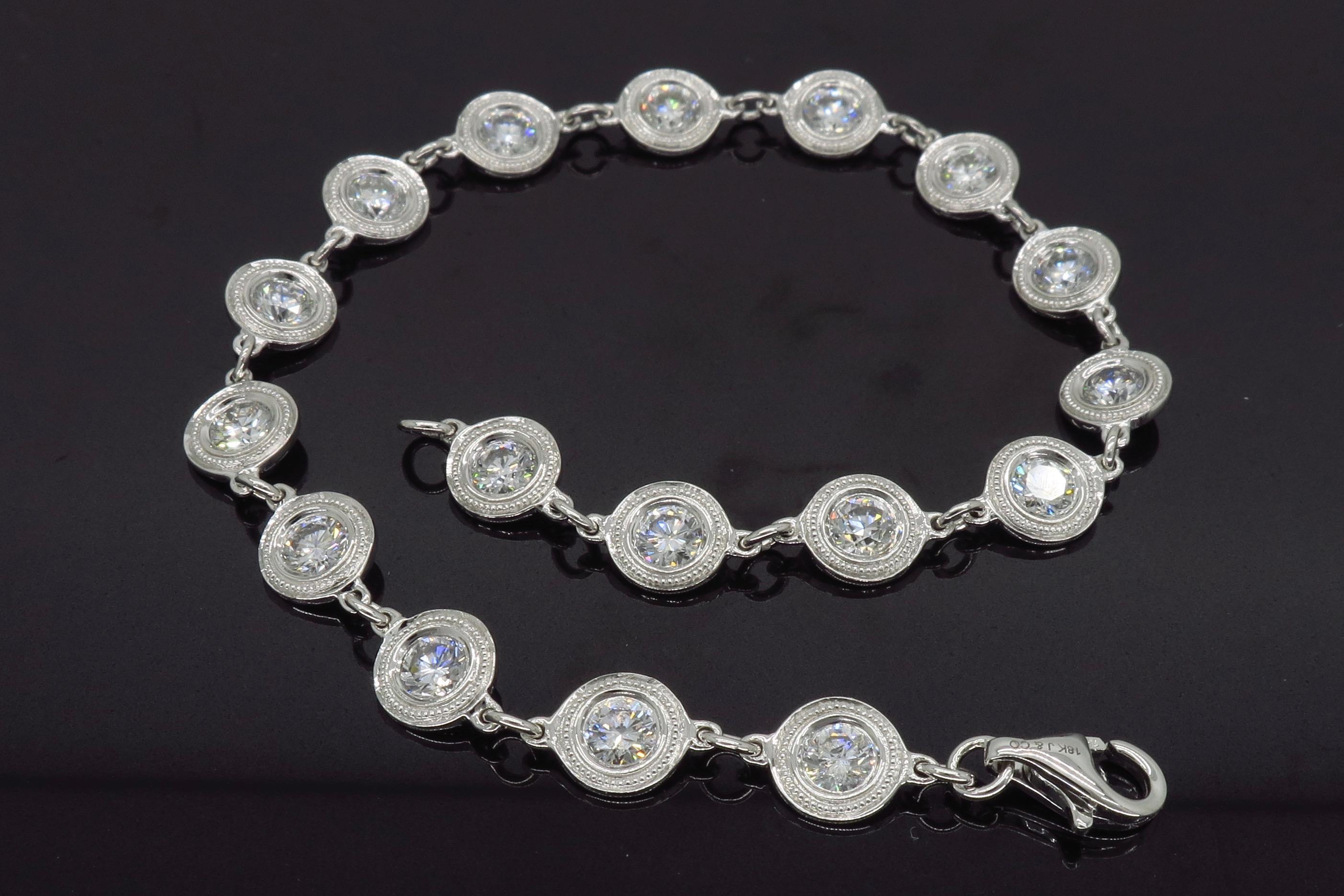 Women's or Men's Diamonds by the Yard Style Bracelet