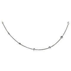 Diamonds by the Yard Style Necklace with 16 Rose Cuts, Total Weight 1.40 Carat