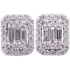 Diamonds Clusters Studs Earrings