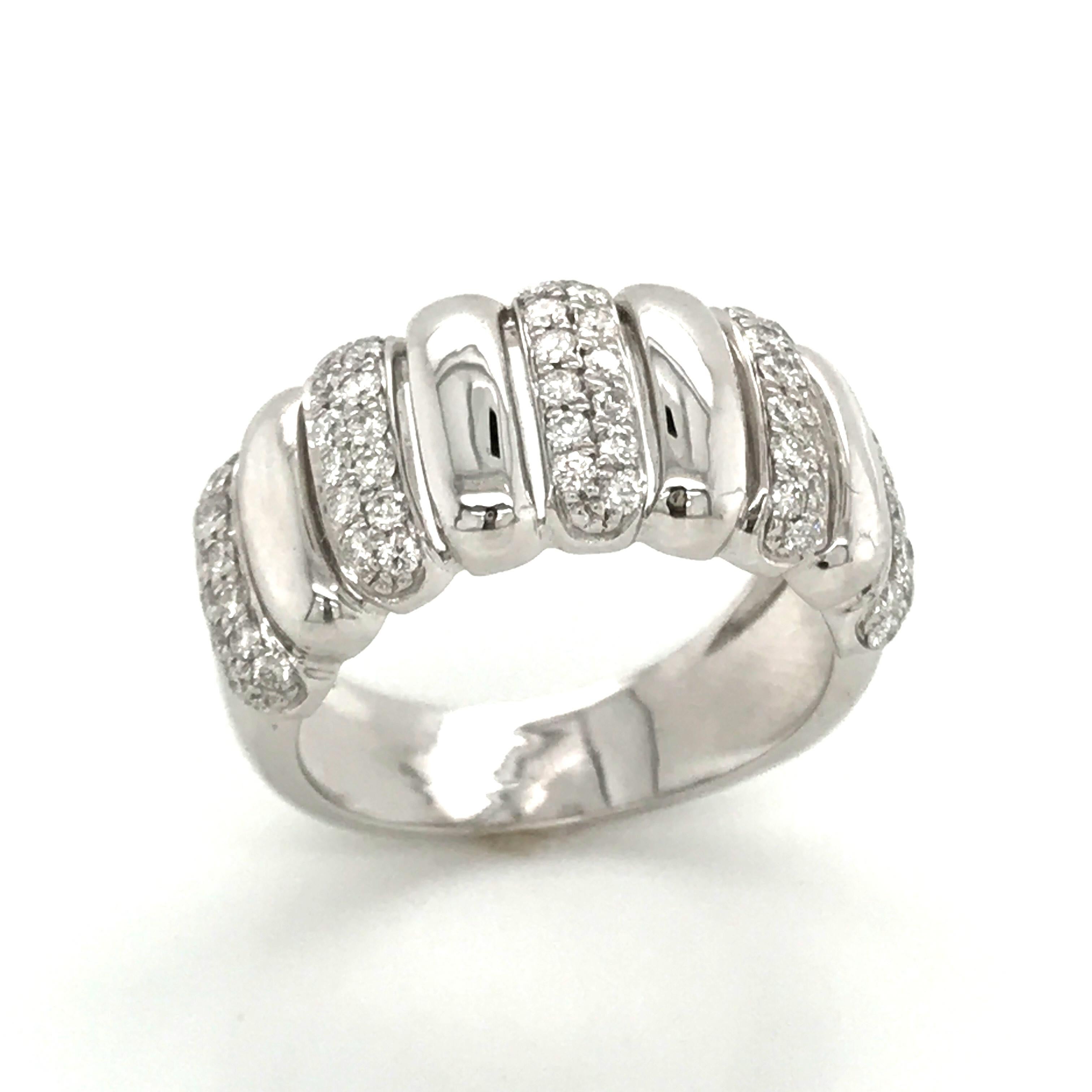 Engagement Ring Diamonds Color H White Gold  For Sale 2
