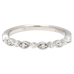 Diamonds Direct .20ctw Diamond Thin Band Ring, 14k White Gold, Ring Size 6.5