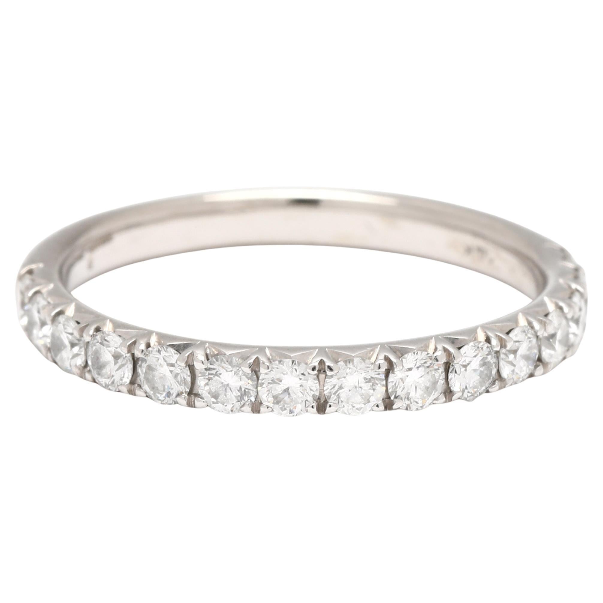 Diamonds Direct Anello con fascia di diamanti da .50ctw, oro bianco 14k, misura 5.25