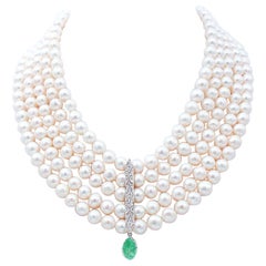 platinum necklace box rf online Diamonds, Emerald, Pearls, Platinum Necklace