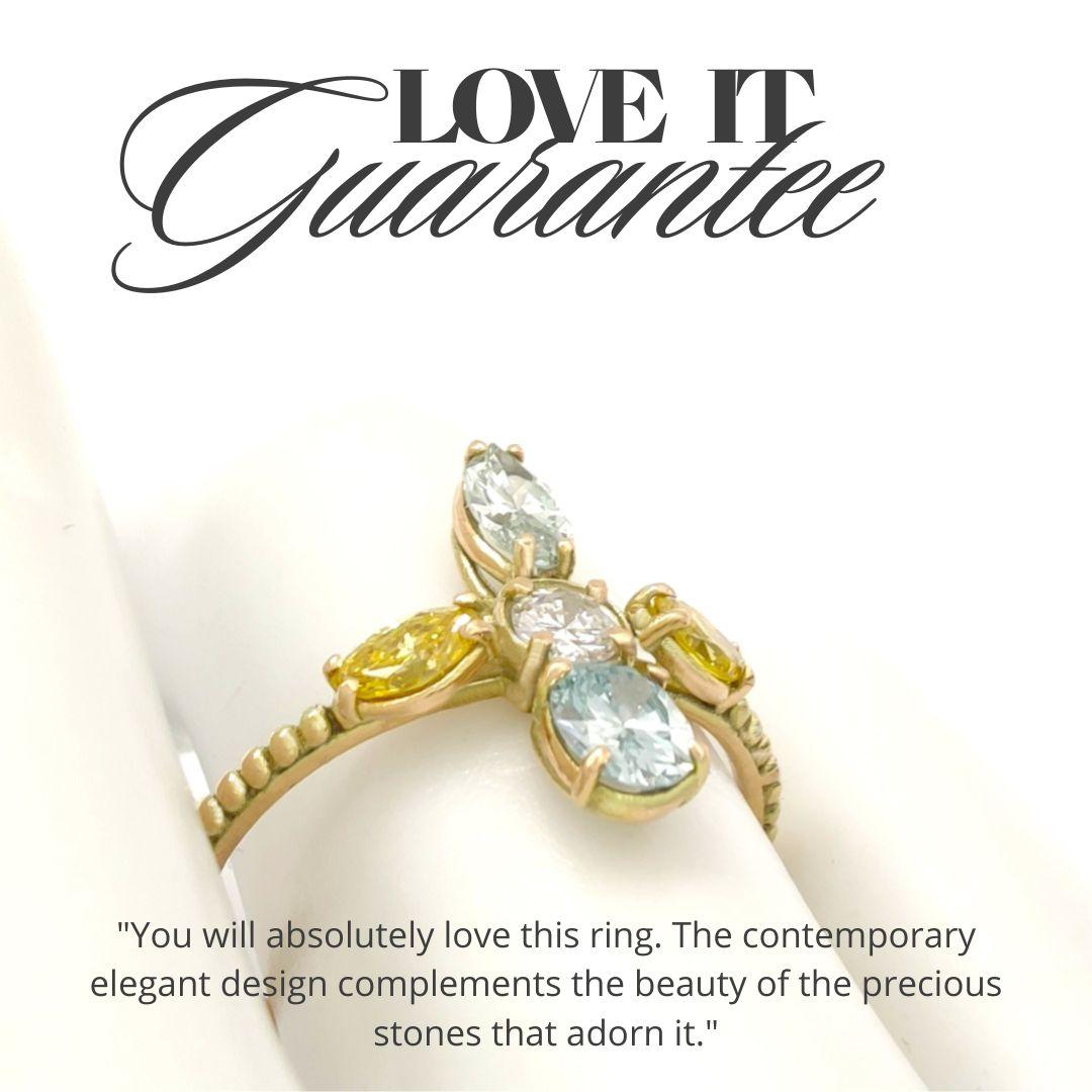Diamonds Fancy 14k Gold Ring Genuine Diamond Ring Certified diamond ring for her For Sale 4