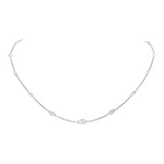 Diamonds floating by the yard platinum necklace