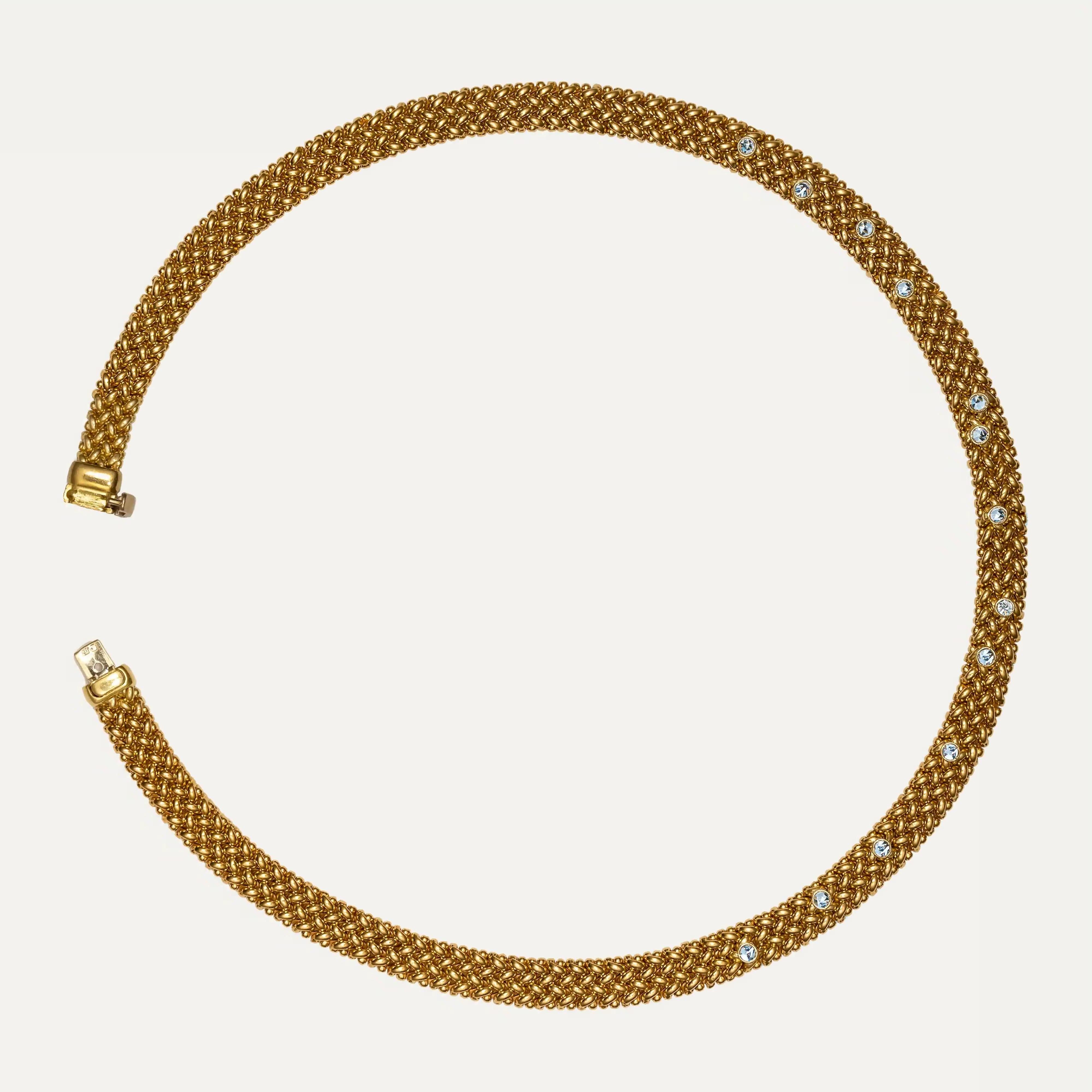 Contemporary Diamonds Gold Kropfband (Brillantschliff) im Angebot
