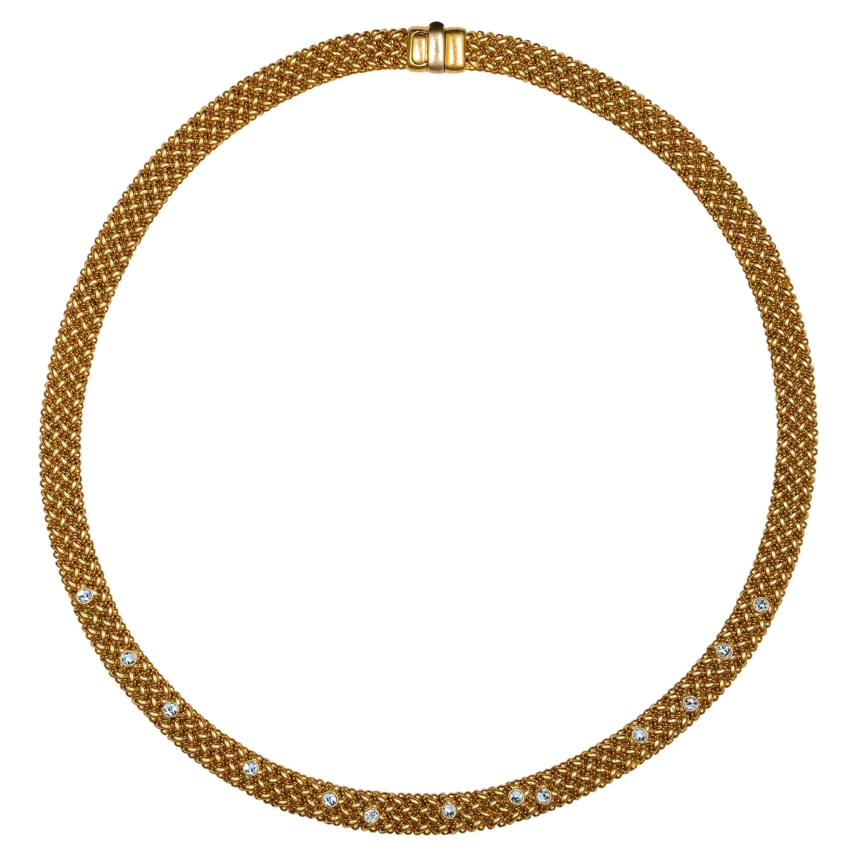 Contemporary Diamonds Gold Kropfband im Angebot