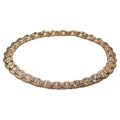 Contemporary Gold Choker mit Diamanten