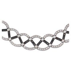 Contemporary Gold Choker with Diamonds