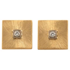 Diamanten Gold Manschettenknöpfe