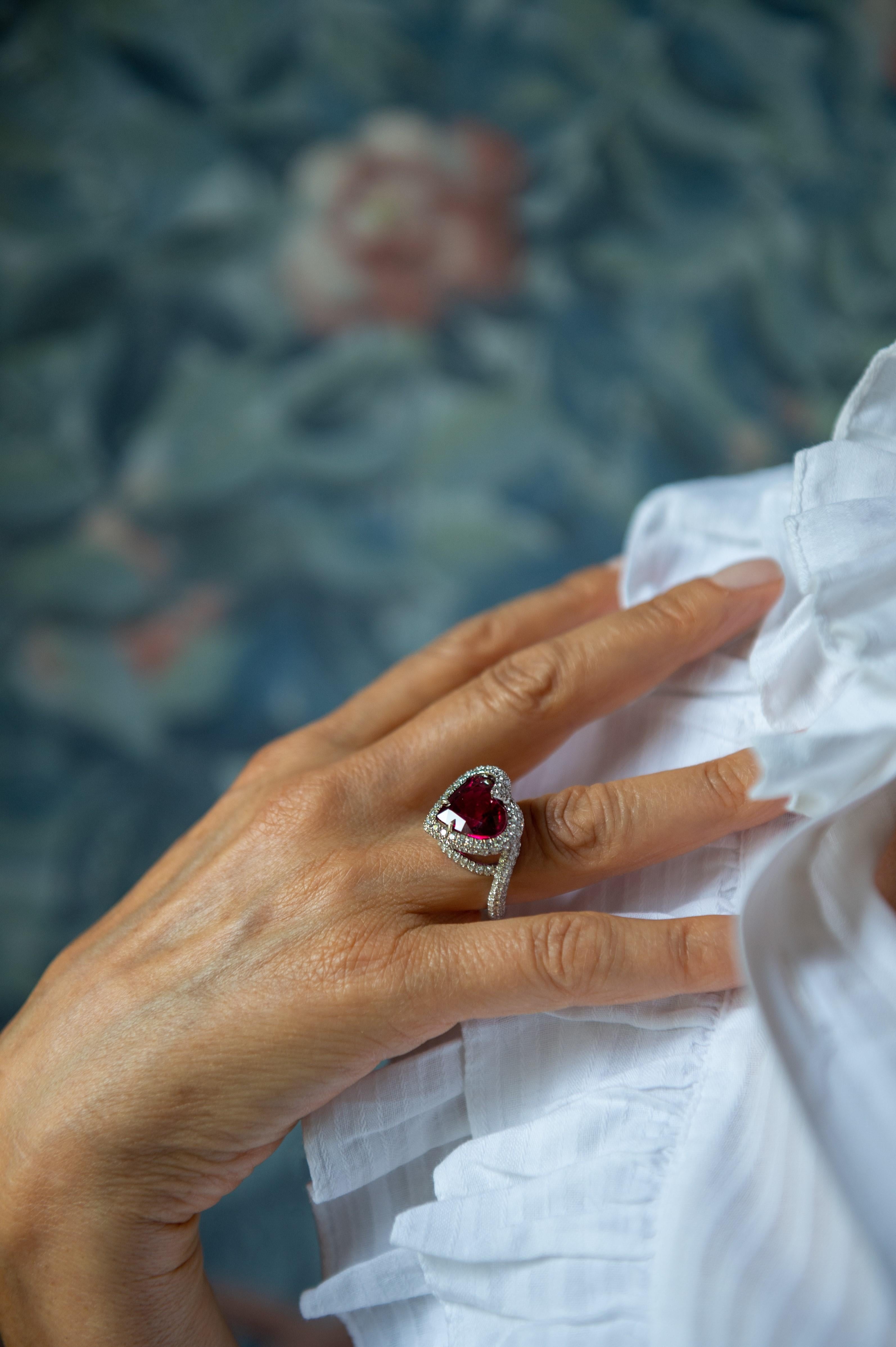 unique rubellite tourmaline engagement rings