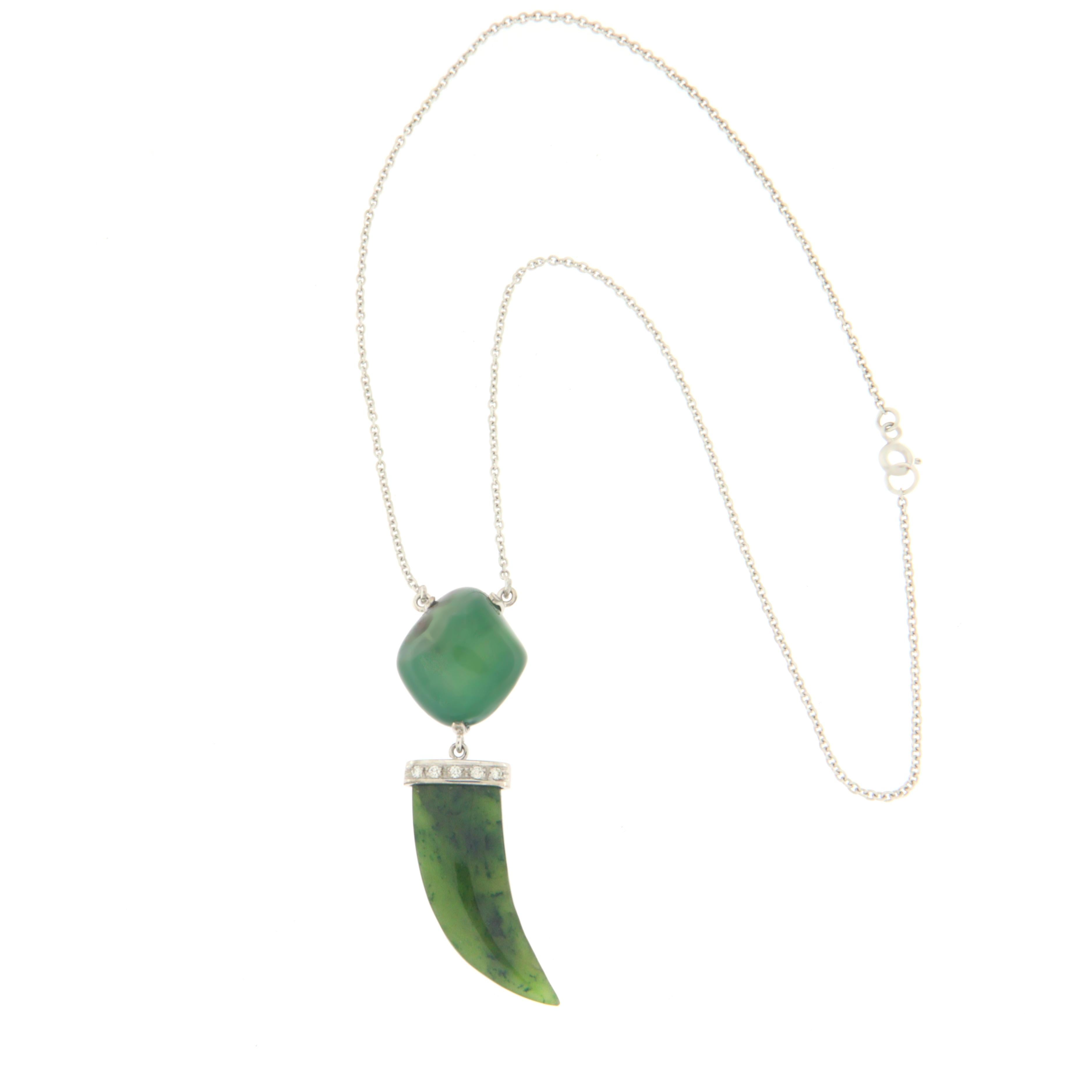 jade horn pendant