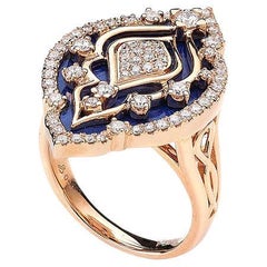Diamonds Lapis Lazuli Ring