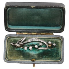 Diamonds Lily Of The Valley Brooch Original Box, 1890