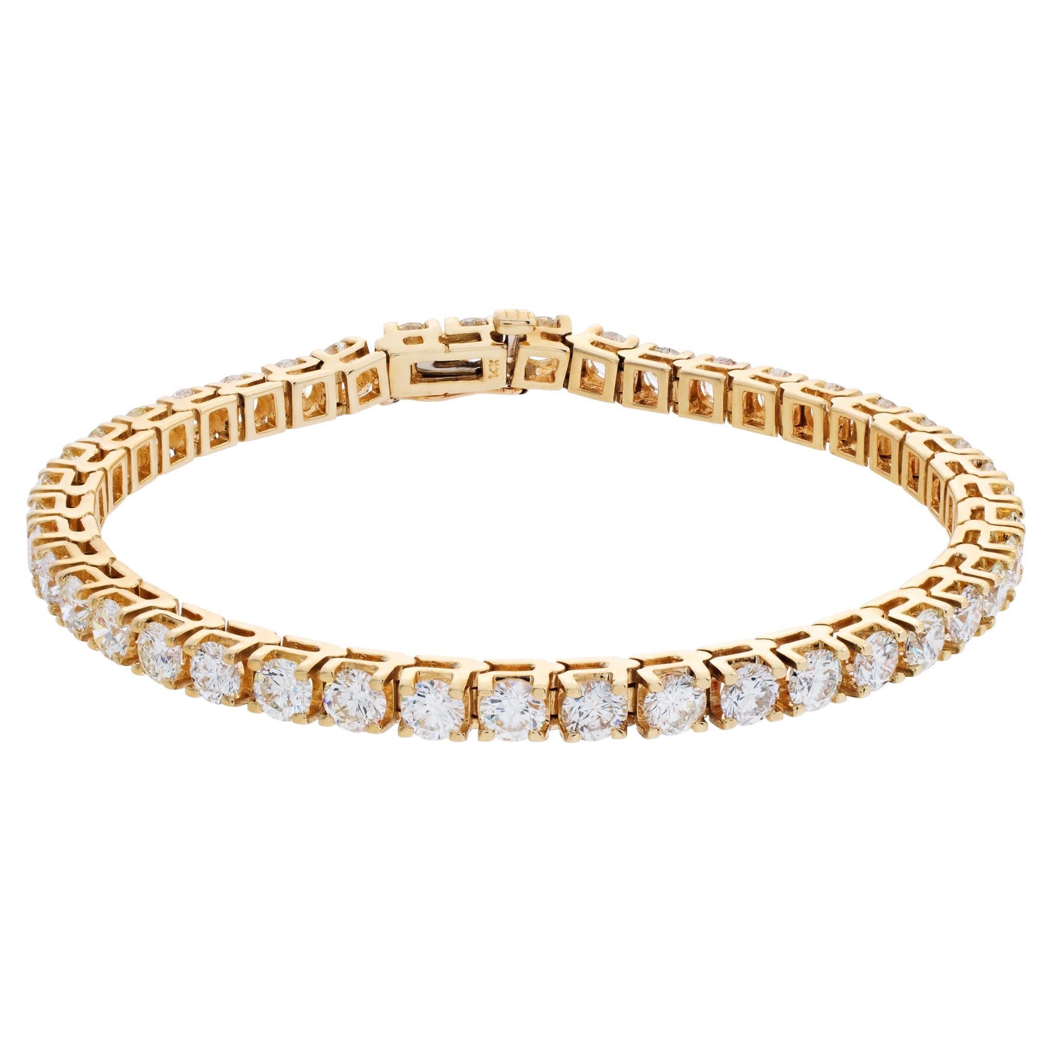 Round Brilliant Diamond Interlocking Ring Bracelet For Sale at 1stDibs