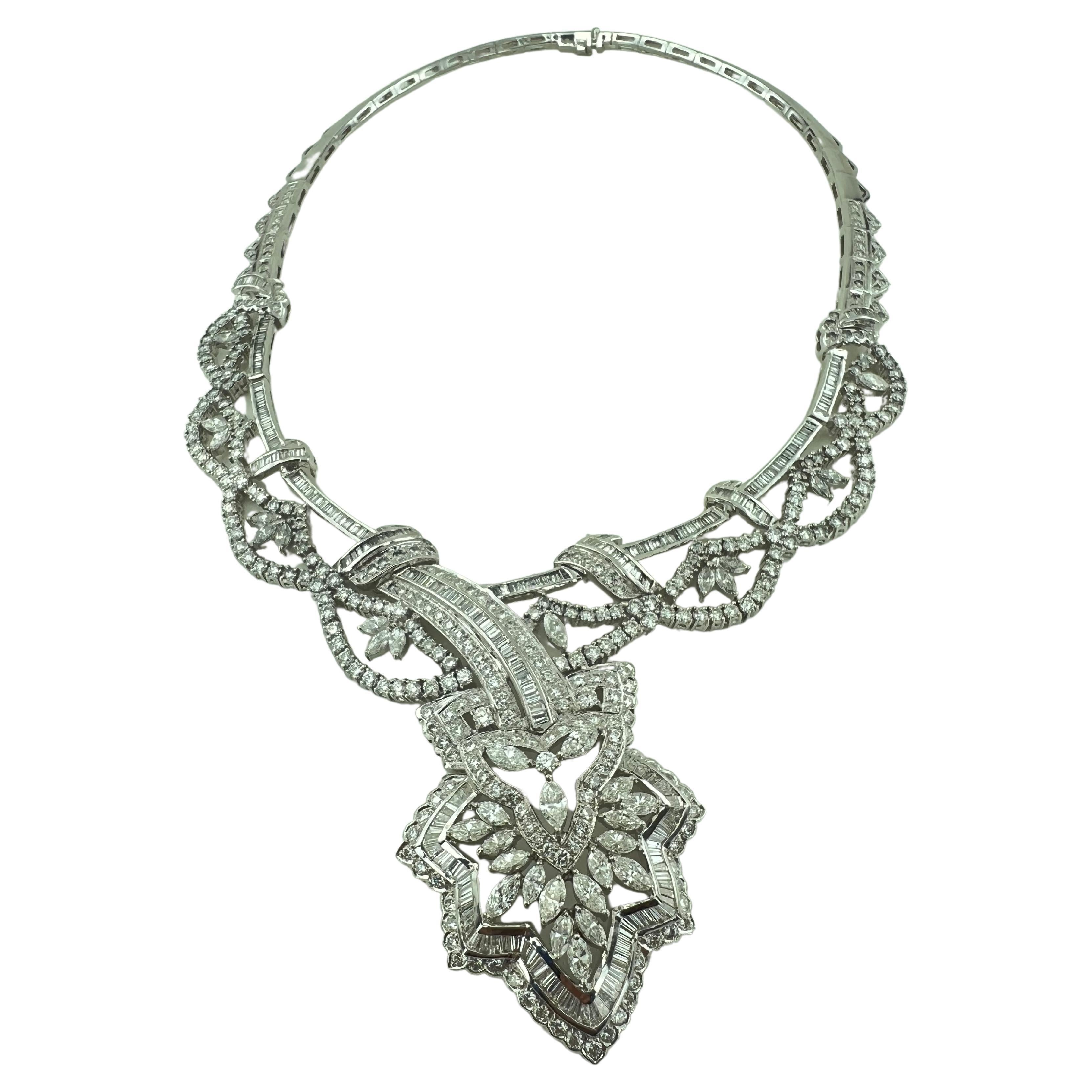 Diamond Necklace For Sale at 1stDibs multi shape diamond necklace