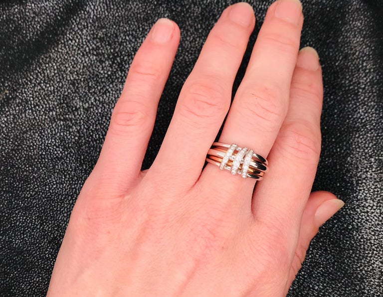 Diamonds on Rose Gold with White Gold 18 Karat For Sale at 1stDibs