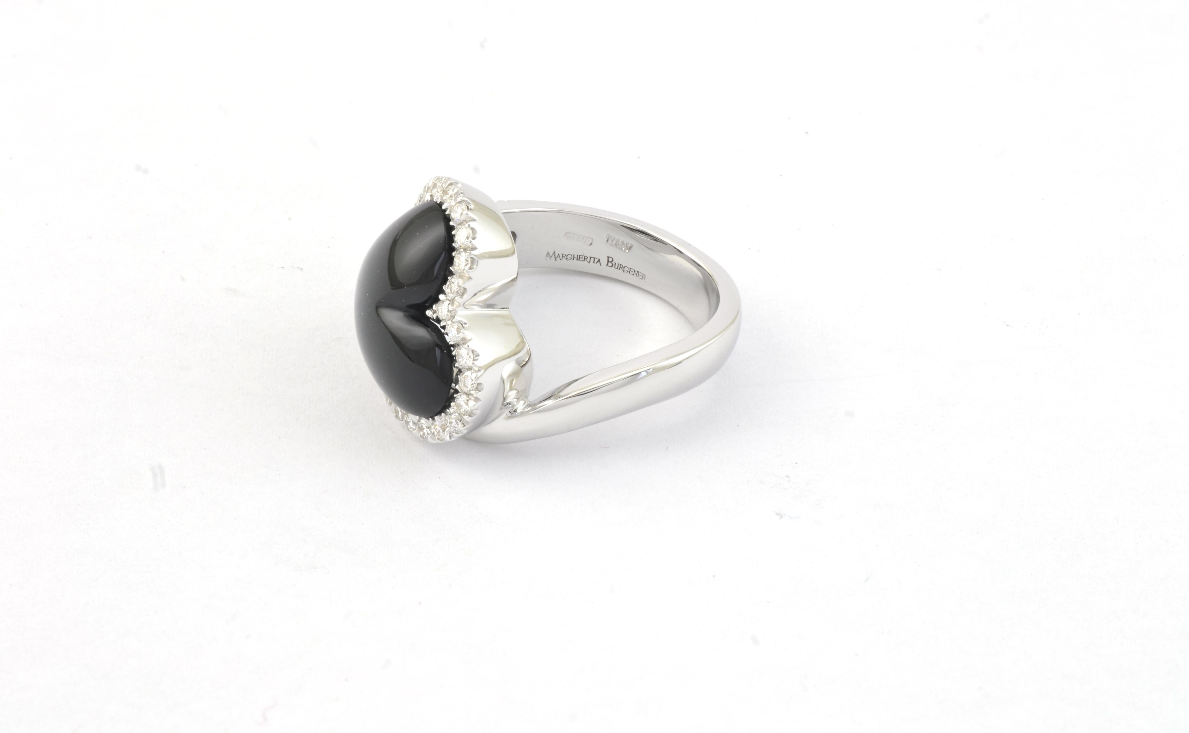 black onyx heart ring