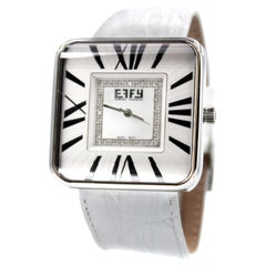 Diamonds Pave Dial Luxury Swiss Quartz Exotic Watch 0.24 Tcw