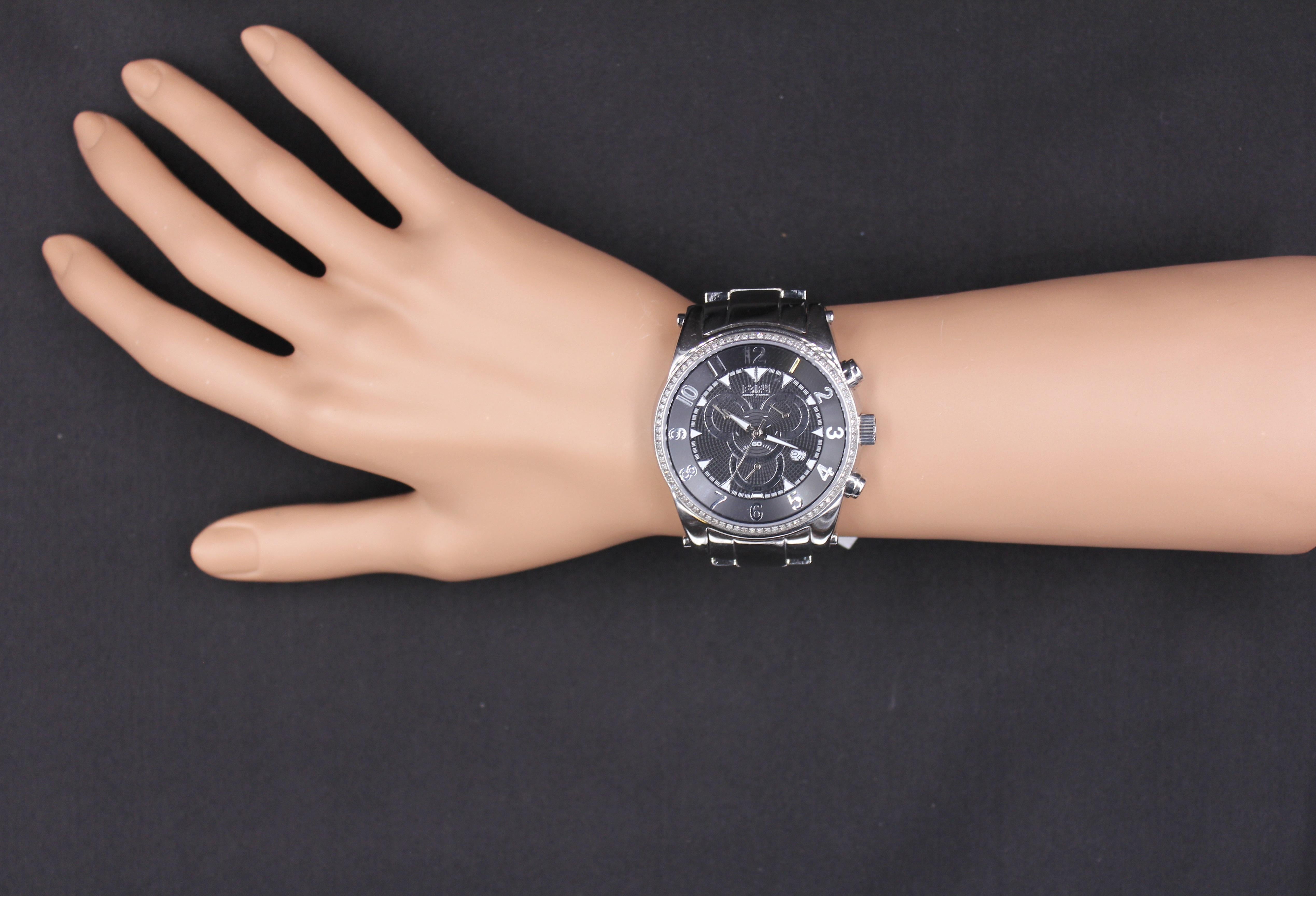 Exotische Schweizer Quarz-Uhr mit Diamanten und Pavé-Zifferblatt 0,64 Tcw Damen im Angebot