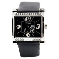 Exotische Schweizer Quarz-Uhr mit Diamanten und Pavé-Zifferblatt 0,77 Tcw