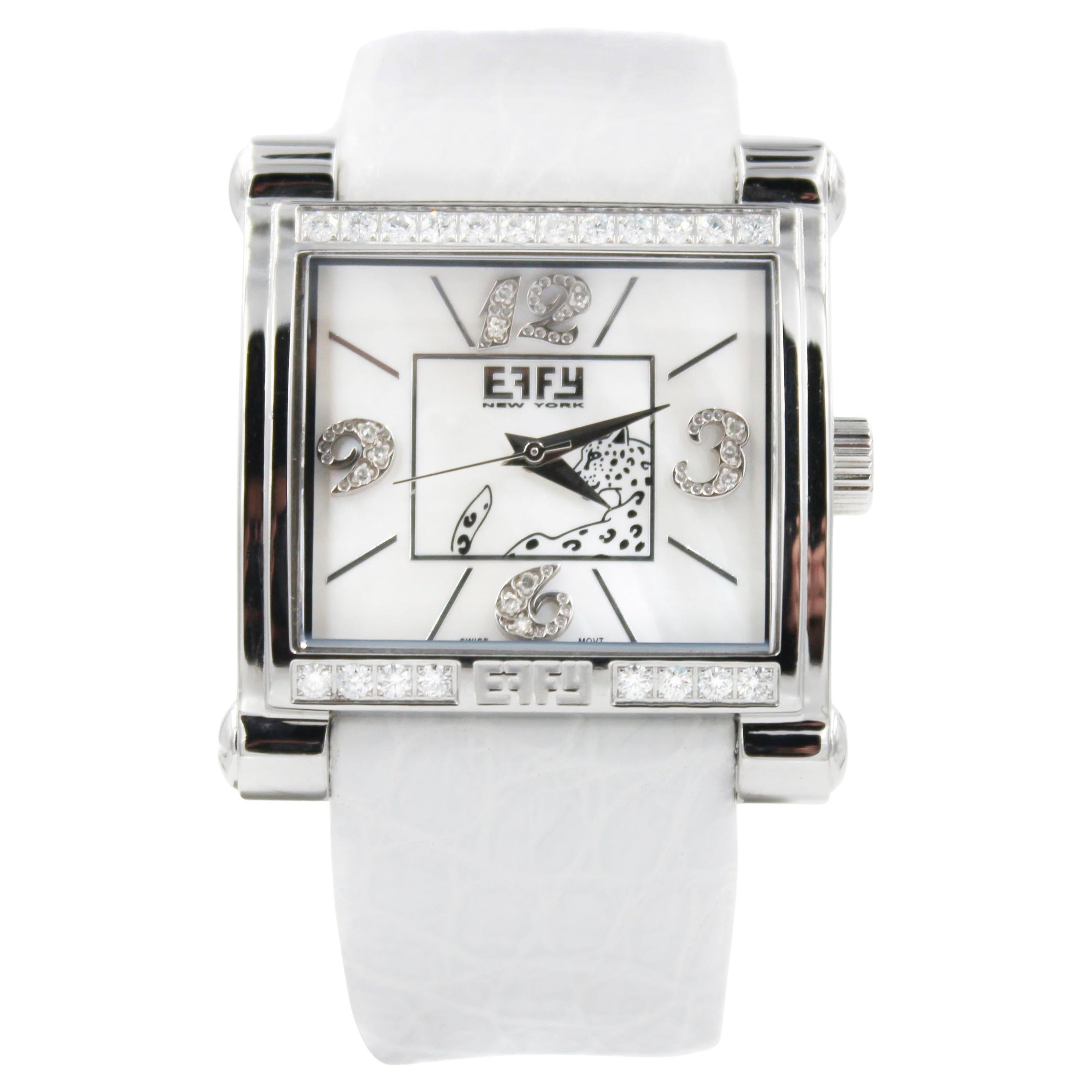 Exotische Schweizer Quarz-Uhr mit Diamanten und Pavé-Zifferblatt 0,77 Tcw im Angebot