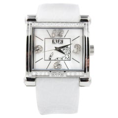 Diamonds Pave Dial Luxury Swiss Quartz Exotic Watch 0.77 Tcw