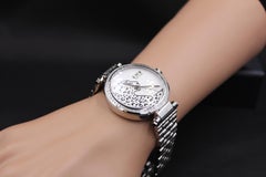 Diamonds Pave Dial Luxury Swiss Quartz Exotic Watch