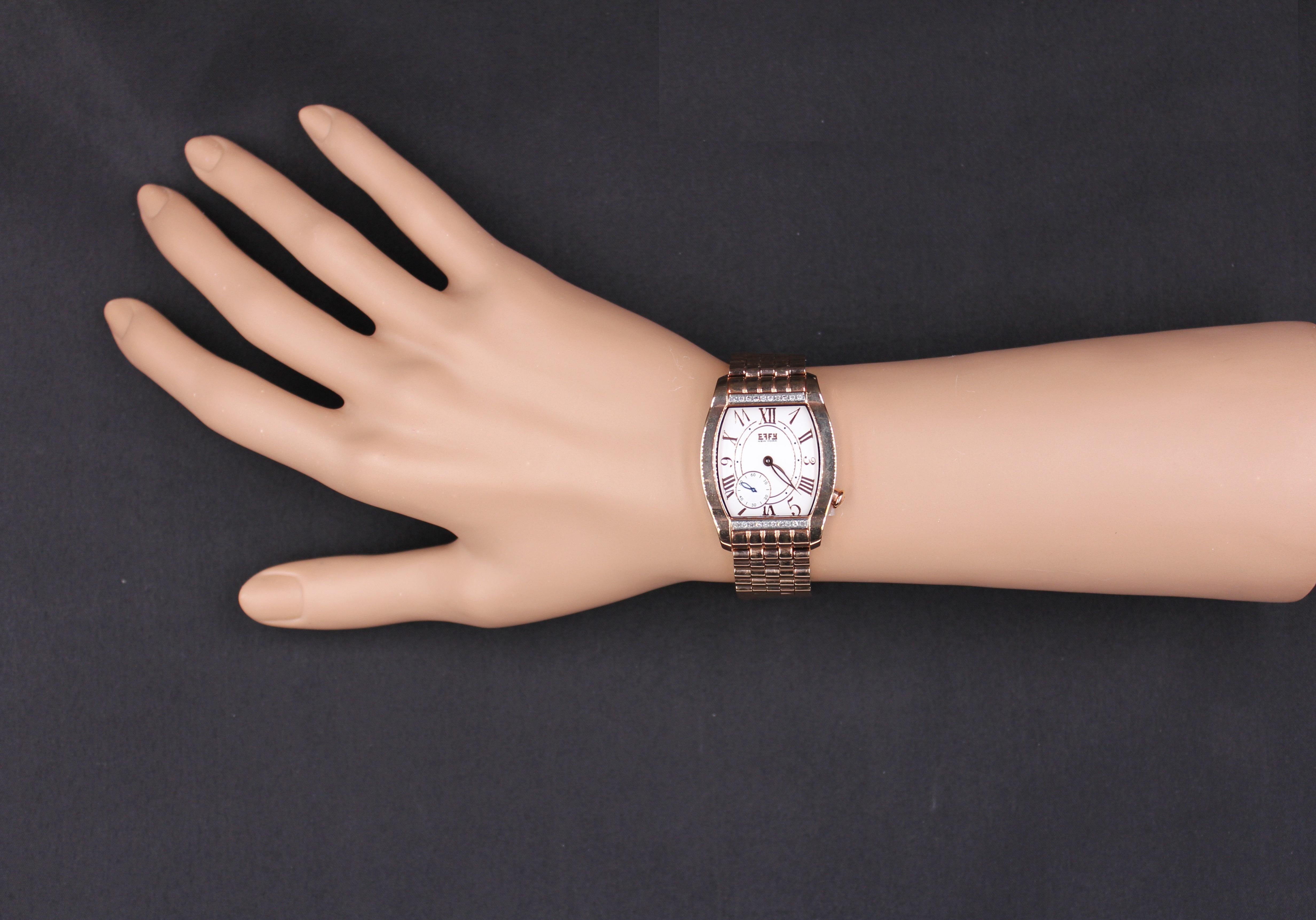 Diamanten Pave Zifferblatt Luxus Schweizer Quarz Exotische Uhr (Moderne) im Angebot