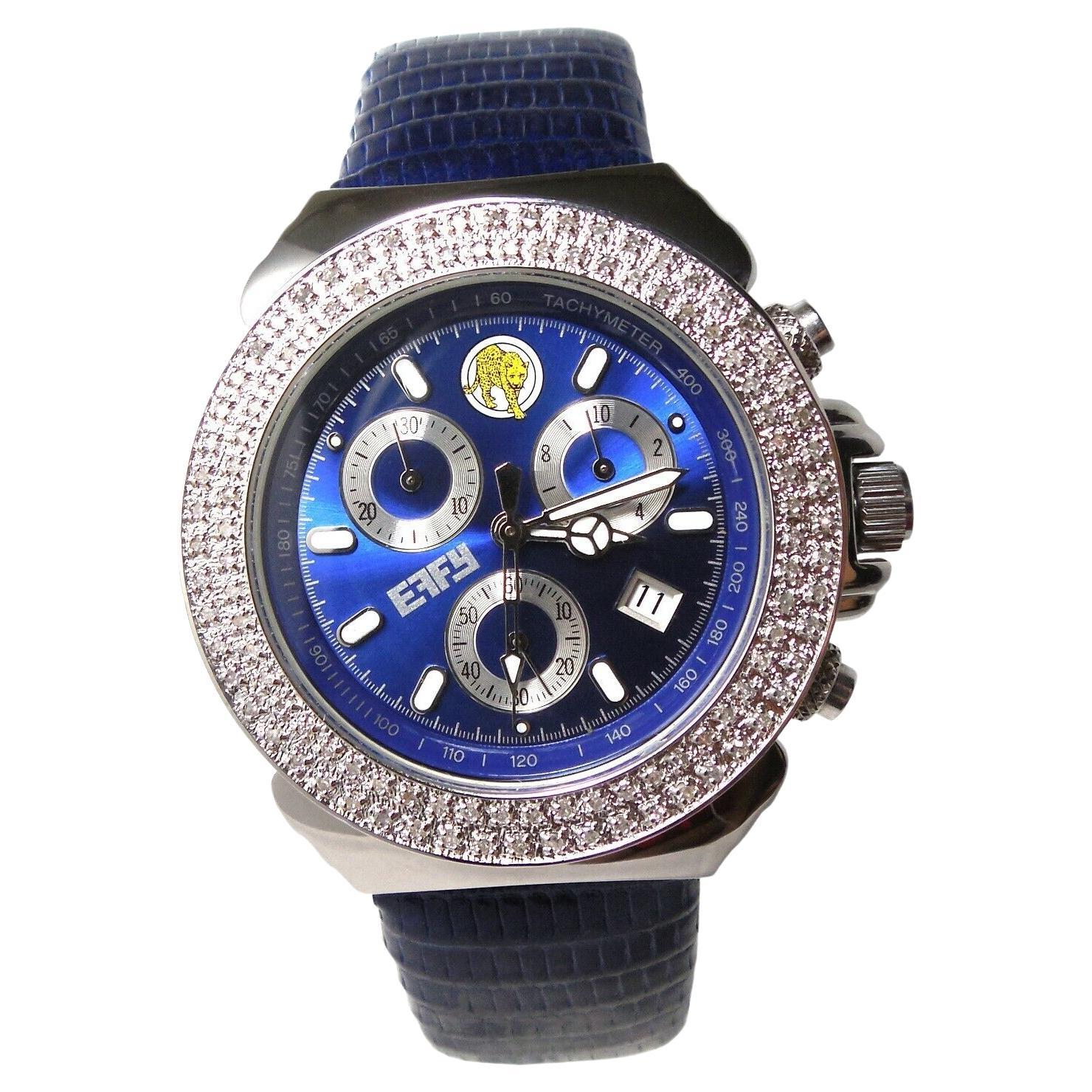 Diamanten Pave Zifferblatt Luxus Schweizer Quarz Exotische Uhr im Angebot