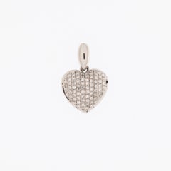 Diamonds Pavé Heart Pendant White Gold