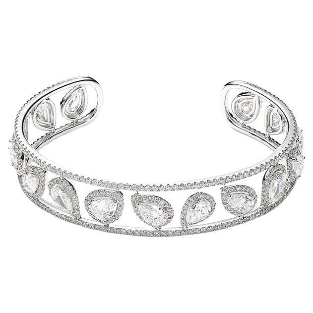 Diamonds Pear Bangle For Sale