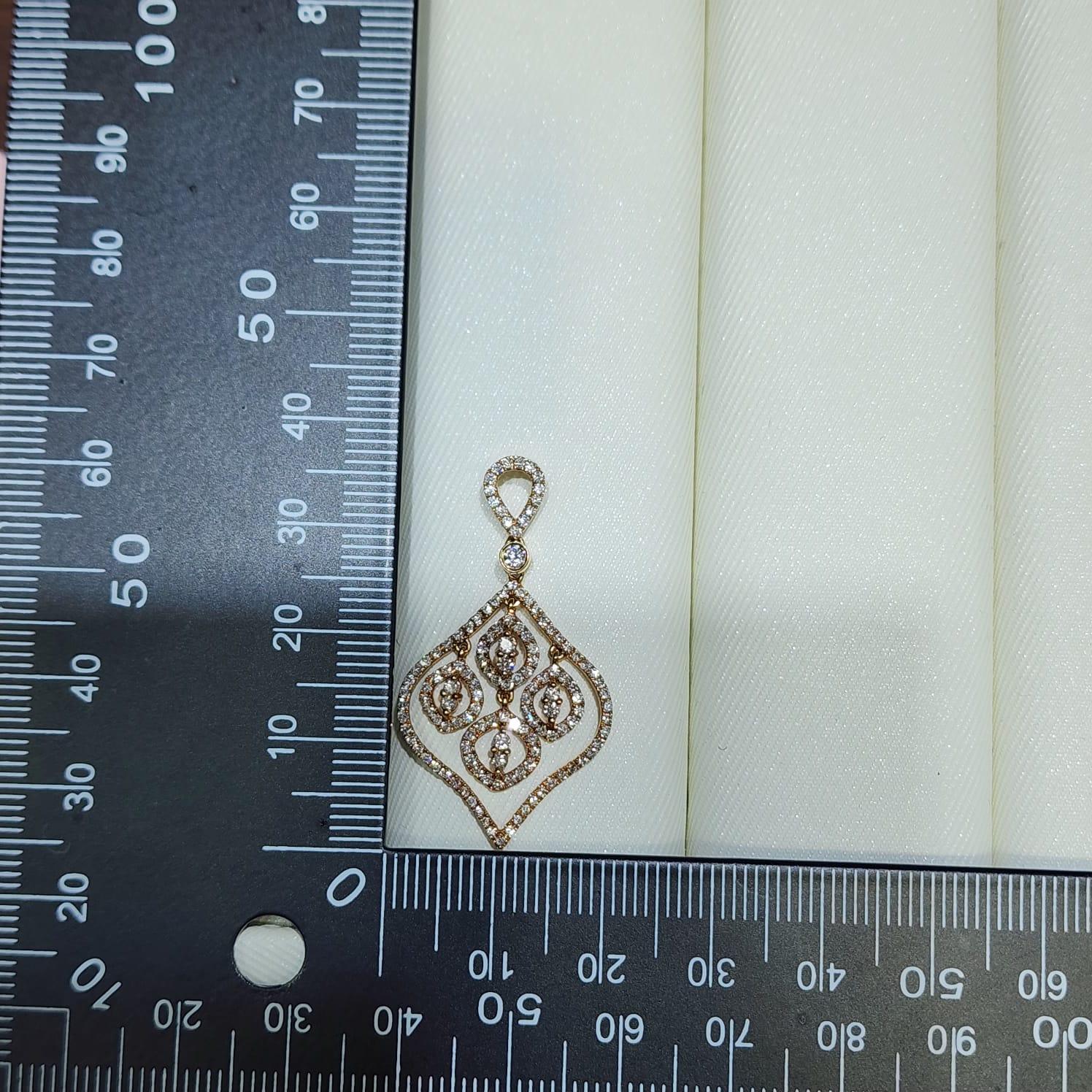 De las mujeres Diamonds Pendant in 18 Karat Rose Gold en venta