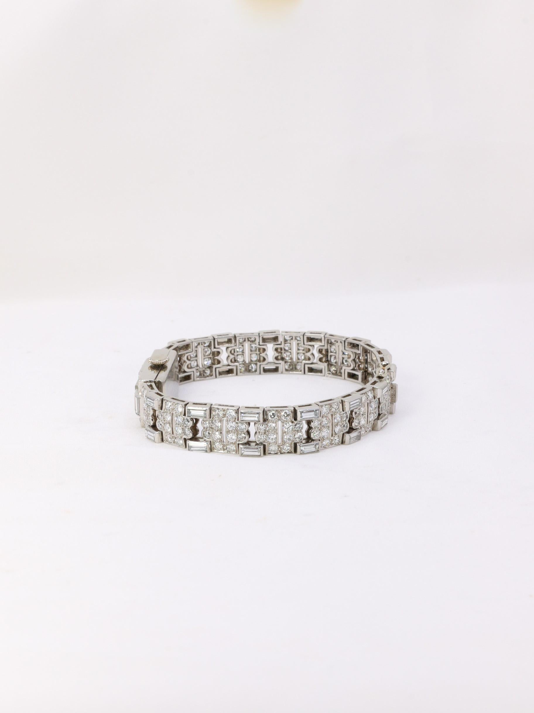 Diamonds & Platinium Art Deco watch 5