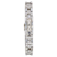 Vintage Diamonds & Platinium Art Deco watch 