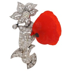 Diamonds Port Bouquet Flower Brooch, 1890