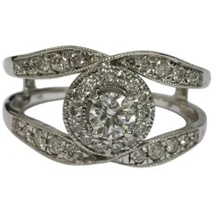 Diamonds Ring Set in 14 Karat White Gold Diamonds Ring Set in 14 Karat White Gold