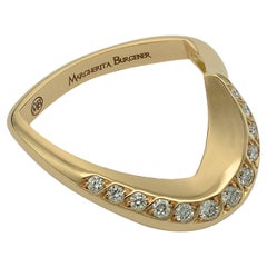 Diamonds Rose 18 Kt Gold Love At First Sight Made in Italy Ring 