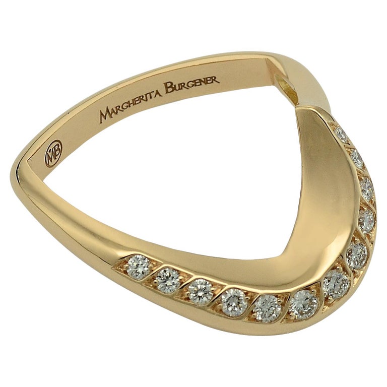 Diamonds Rose 18 Kt Gold Love At First Sight Made in Italy Ring For Sale at  1stDibs