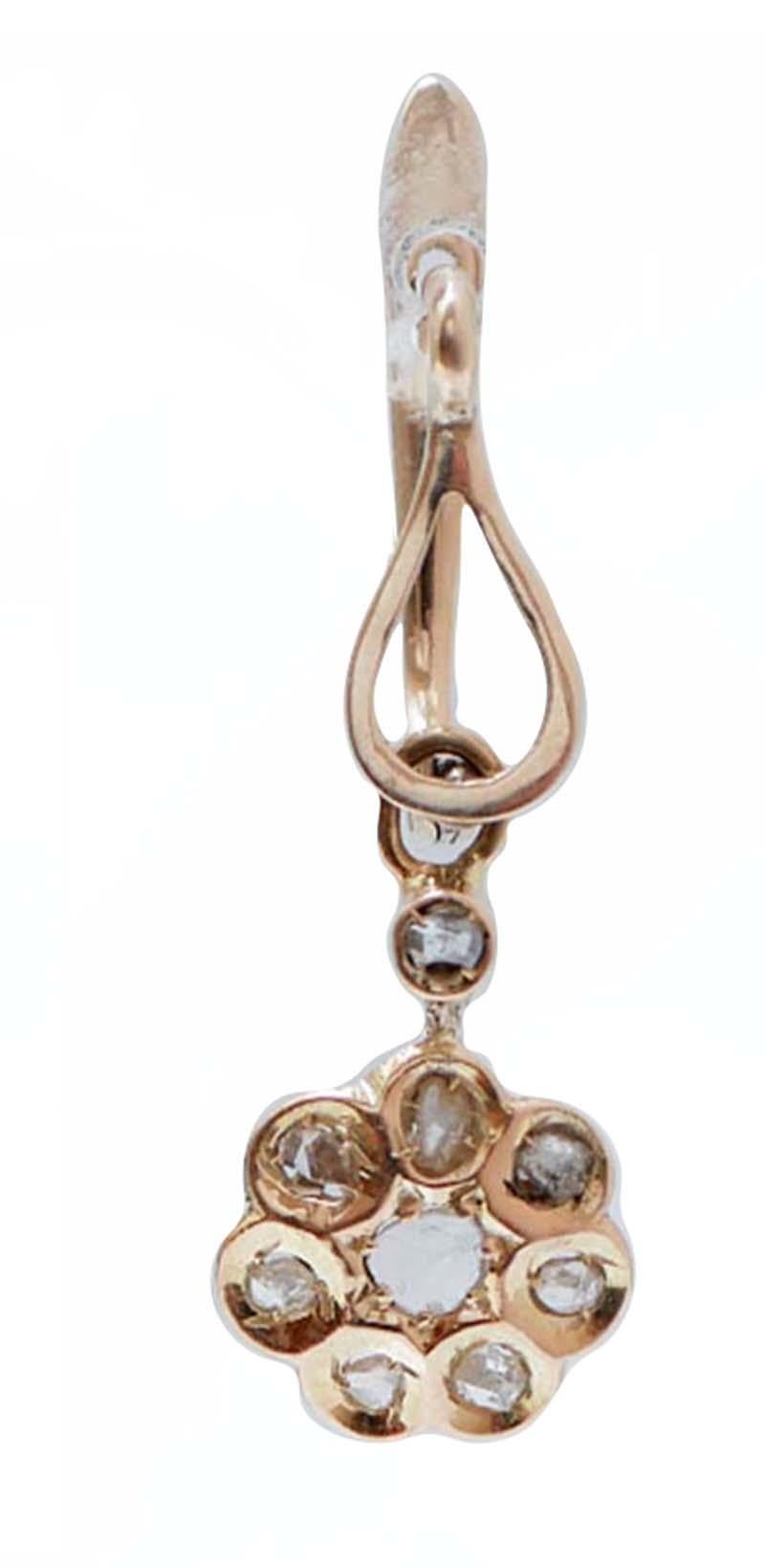 Rétro Diamanti, Orecchini in oro rosa in vendita